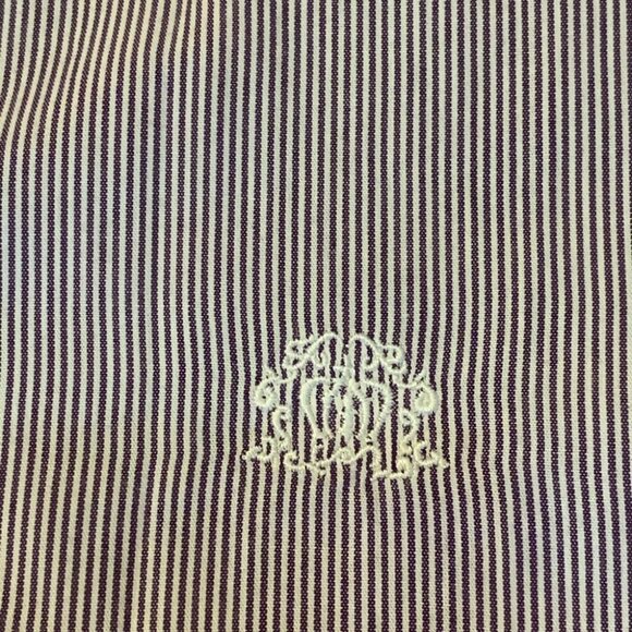 XDNY Slim Fit Purple Stripe Button Up Dress Shirt - Picture 5 of 8